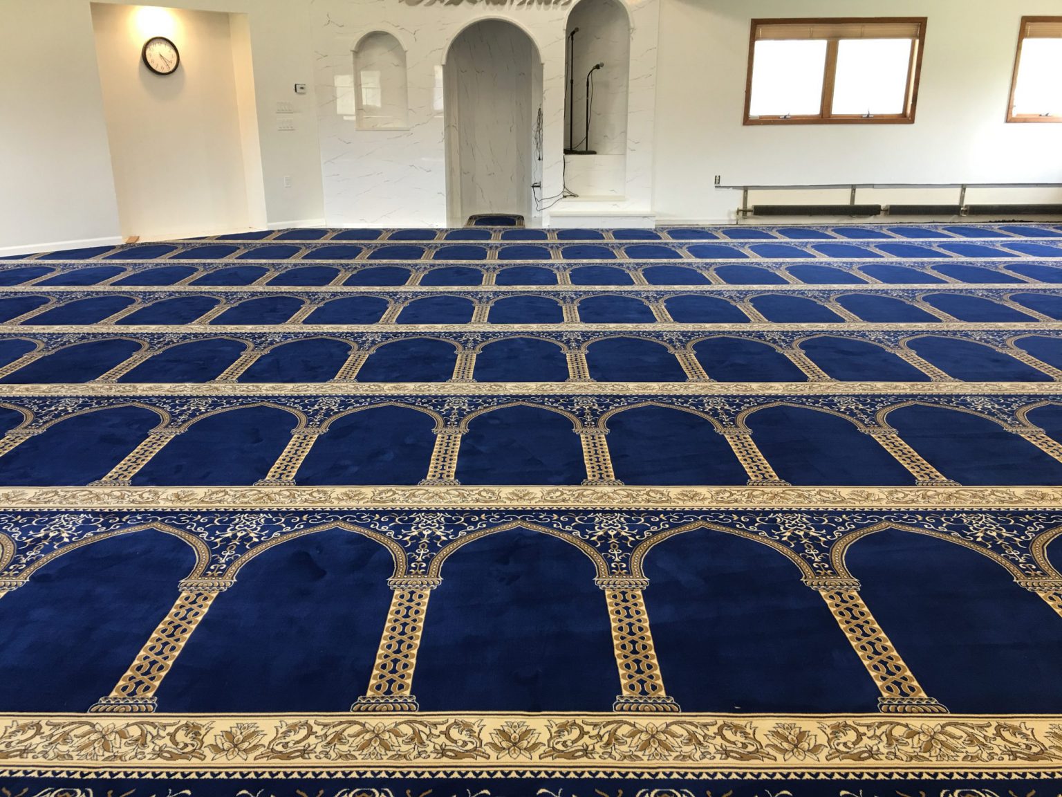 Royal Blue Hira Masjid Carpet Mosque Prayer Carpet Musalla Masjid